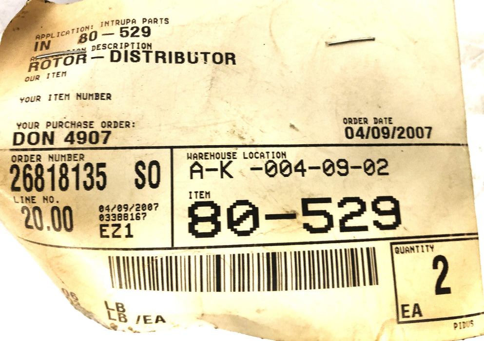 Intrupa Forklift Rotor 80-529 NOS