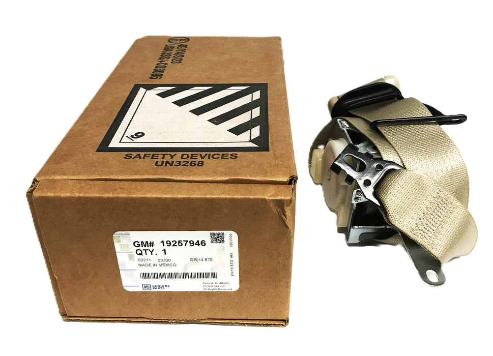 GM Driver Seat Belt with Retractor and Pre-Tensioner 19257946 NOS