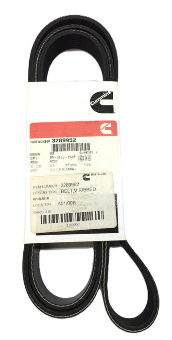Cummins V-Ribbed Belt 3289952 NOS