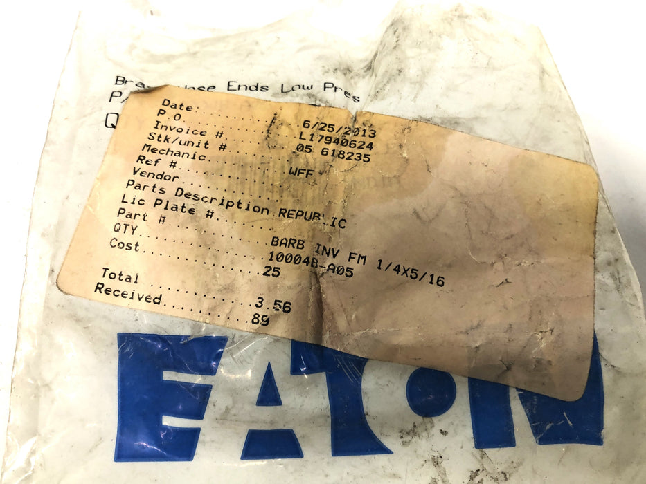 Eaton Low Pressure Brass Hose End 10004B-A05 [Lot of 6] NOS