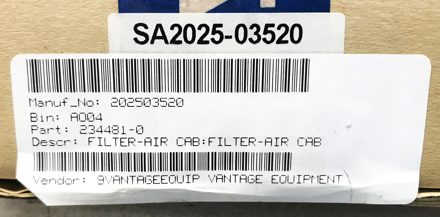 Volvo Heavy Machinery Air Filter SA2025-03520 NOS