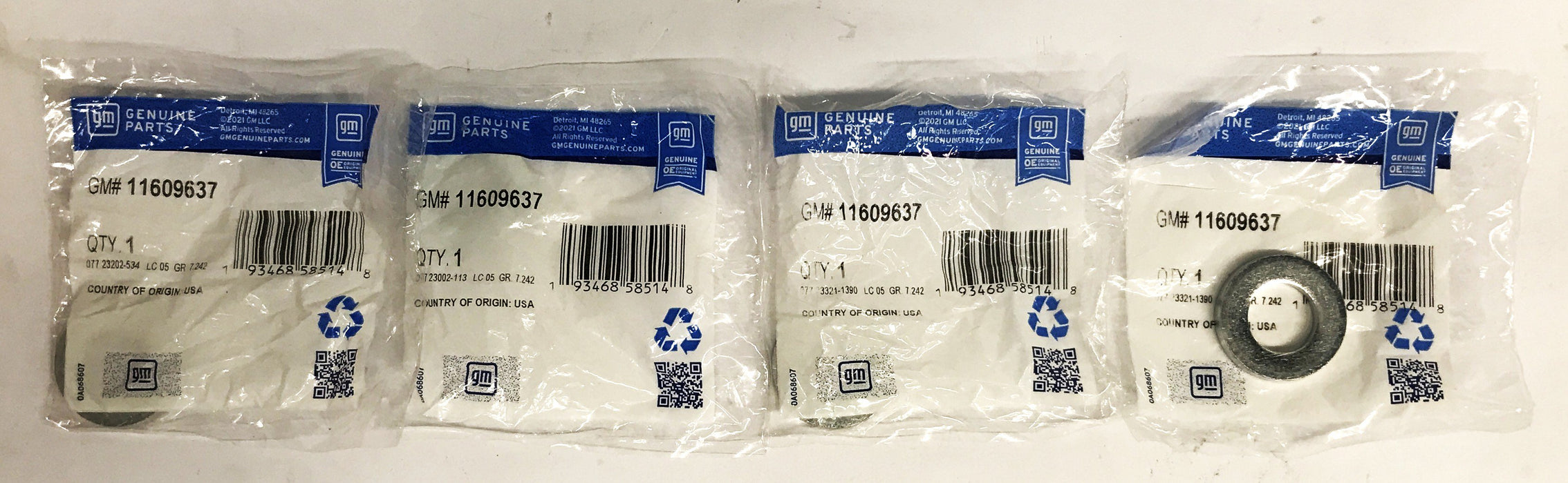 GM Leaf Spring Spacer Washer 11609637 [Lot of 4] NOS