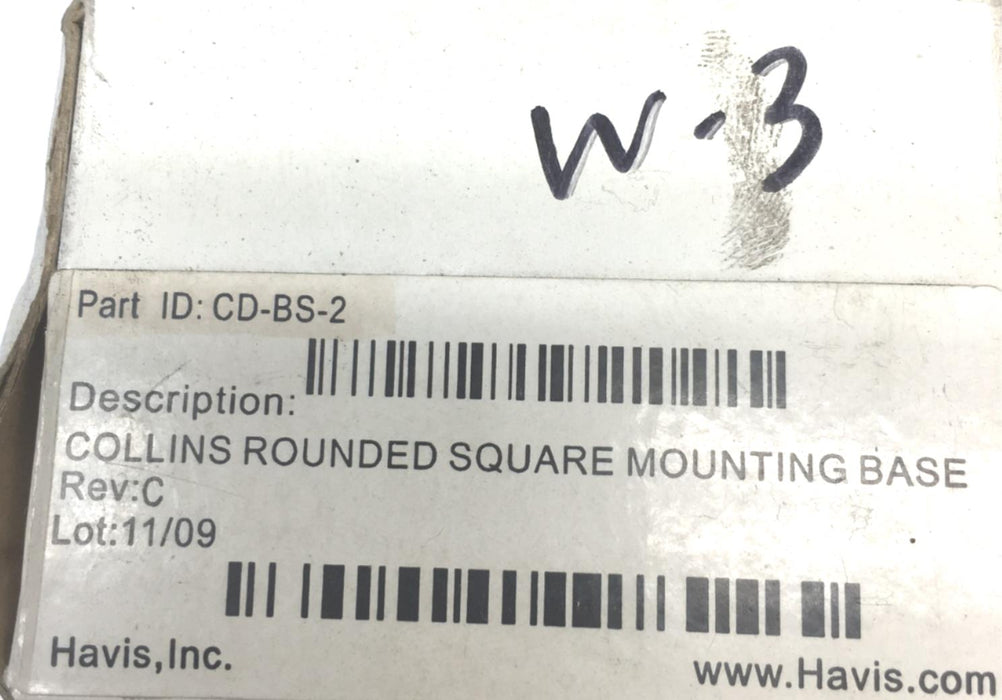 Havis Spotlight Mounting Base  CD-BS-2 NOS