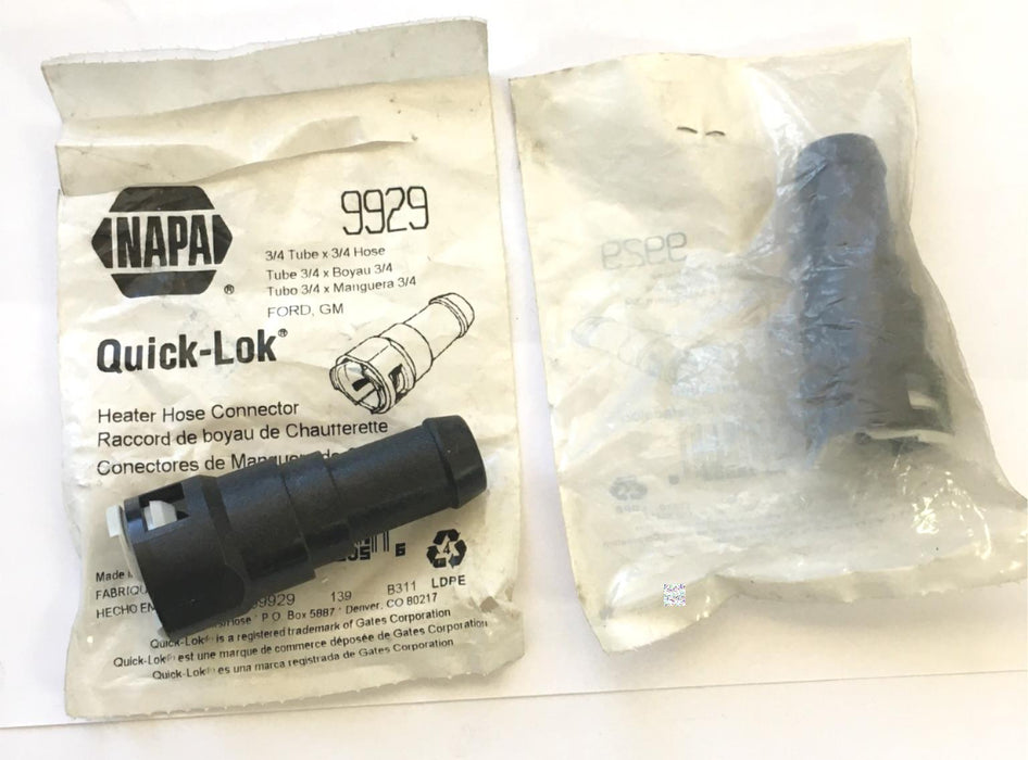 Napa Heater Hose Connector NBH 9929 ( Lot of 2) NOS