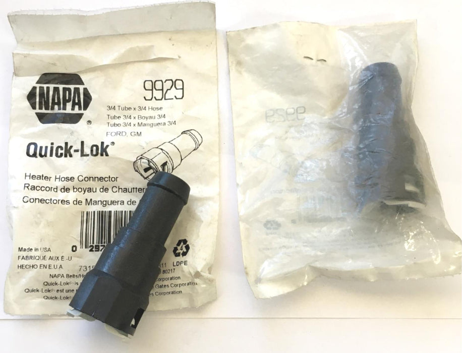 Napa Heater Hose Connector NBH 9929 ( Lot of 2) NOS