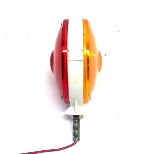 Truck-Lite Red/Amber Round Incandescent Dual Face Pedestal Light 70300 NOS