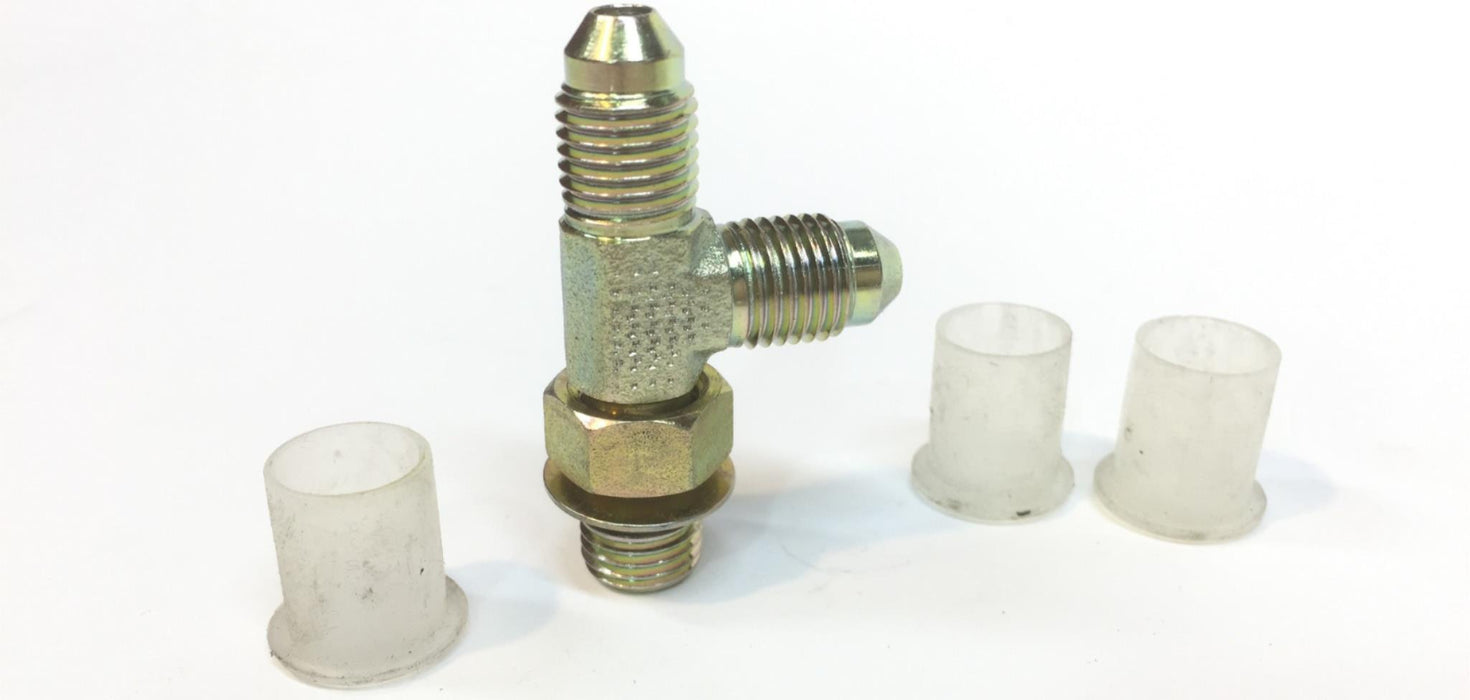 EATON AEROQUIP 203005-4-4S P/S TANK SOLENOID T-FITTING Run Tee, 1/4" Male NOS