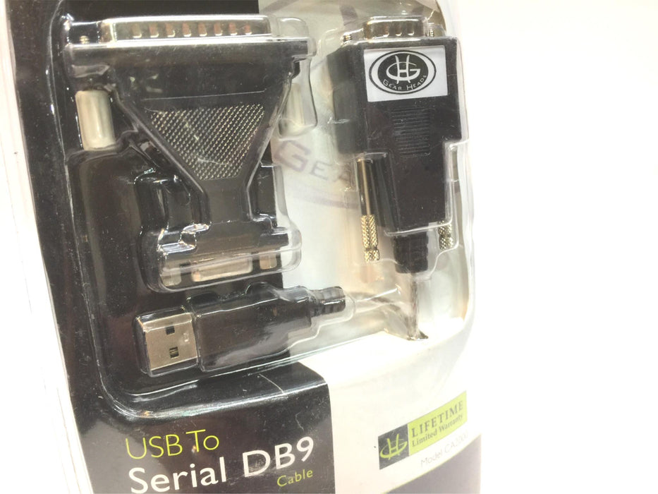 Gear Head High Speed USB TO SERIAL DB9 CABLE 3Ft. (CA2000)
