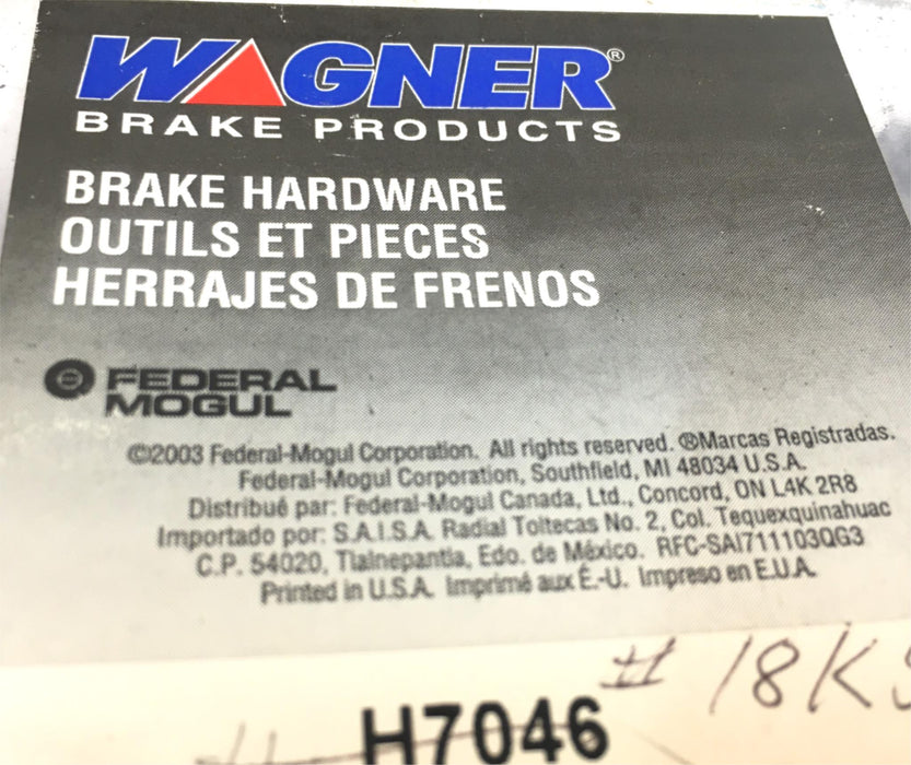 Drum Brake Hardware Kit F98455S Rear, Front Wagner H7046 NOS