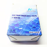 Matco-Norca 1" PVC True Union Ball Valve SCH-80 772ST05 NOS