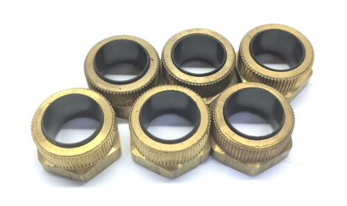 Unbranded/Generic 1/2" Brass Nut & Sleeve [Lot of 6] NOS