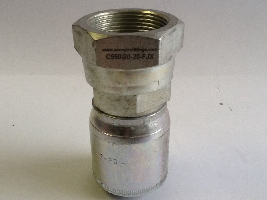 Aerocom Mega Crimp Coupling Fitting C550-20-20-FJX NOS