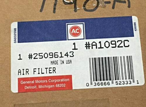 ACDelco Air Filter A1092C NOS