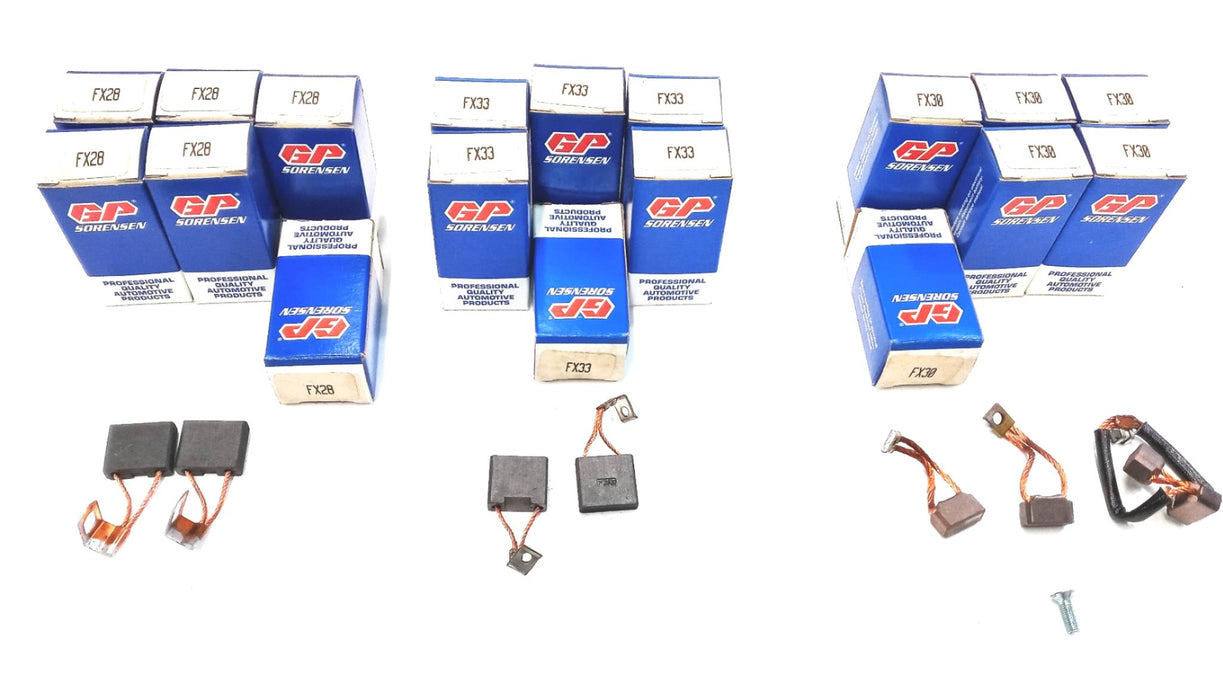 GP Sorensen Alternator Brush Sets Six Each FX28 / FX30 / FX33 [Lot of 18] NOS
