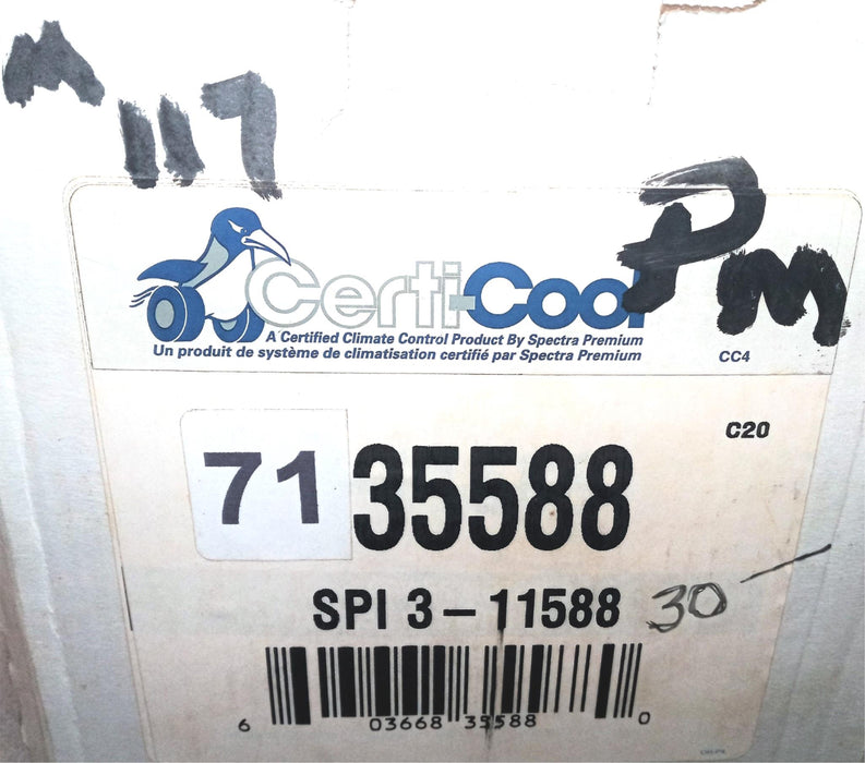 Spectra Premium Ind HVAC Blower Motor 35588 (PM117) 12V NOS