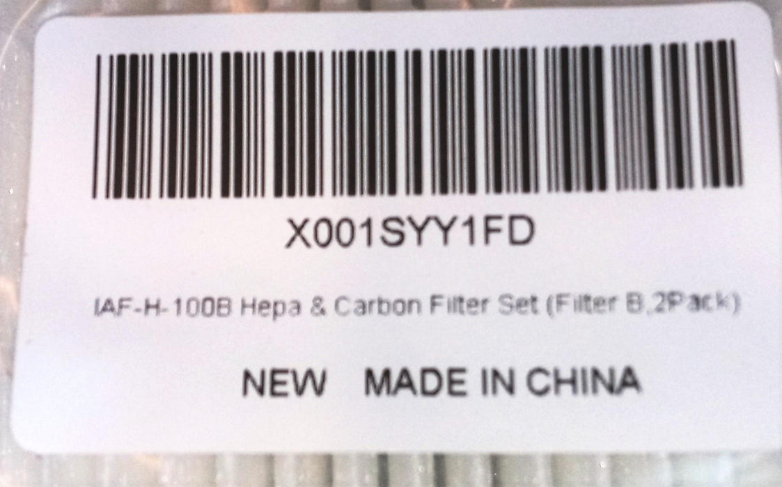 Unbranded Hepa & Carbon Filter Set IAF-H-100B (Filter B) [Lot of 2] NEW