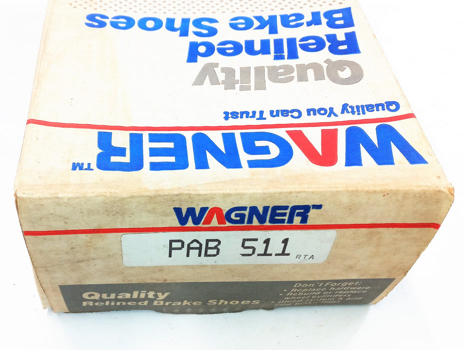 Wagner Re-Lined Brake Shoes PAB511 NOS