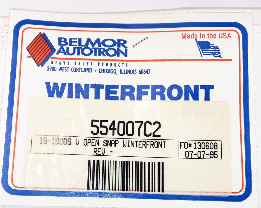 Belmor Autotron para International V-Open Snap Winterfront 554007C2 NOS
