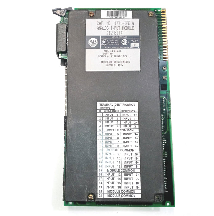 Allen Bradley 12 Bit Analog Input Module 1771-IFE A Ser A Firmware Rev. L USED