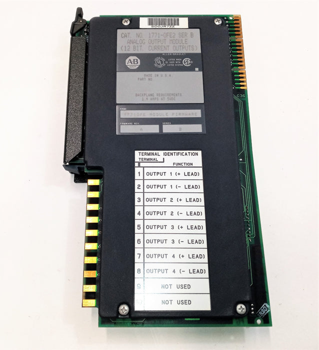 Allen Bradley Analog Output Module 1771-OFE2 SER B Firmware Rev. A USED