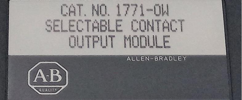 Allen Bradley Selectable Contact Output Module 1771-OW USED