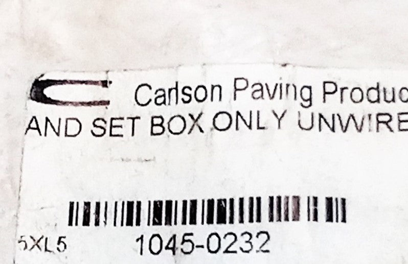 Carlson Set Box Only Unwired 1045-0232 (200-722-000) USED