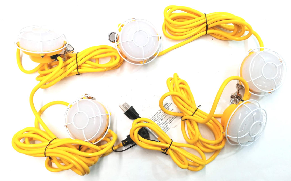 Voltec 50ft LED 40W 5000L Magnetic String Lights - Five 8W LED Head 08-00500 NOS