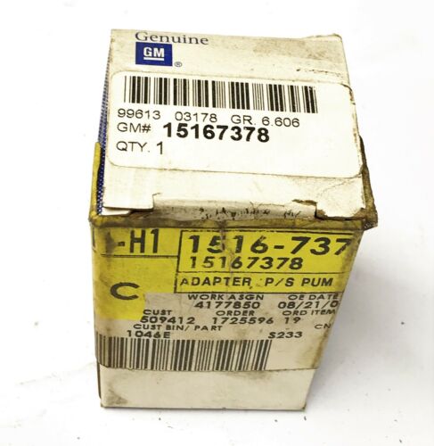 General Motors GM OEM Power Steering Adapter 15167378 NOS