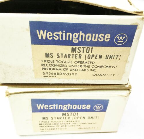 Westinghouse Manual Motor Starter MST01 [Lot of 2] NOS