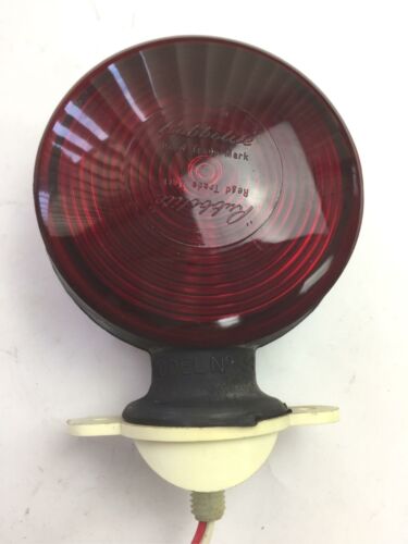 Rubbolite Red Round Tail Light Assembly Model 34 NOS