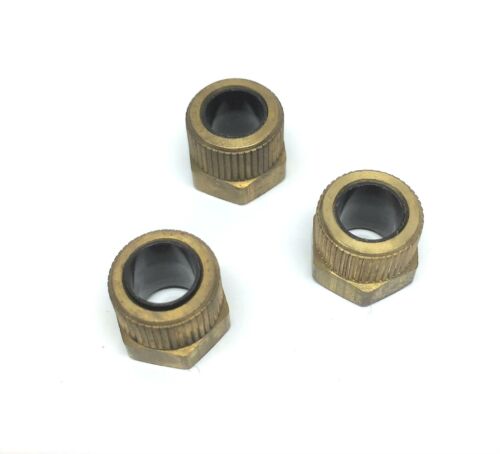 Unbranded/Generic 1/4" Brass Nut & Sleeve [Lot of 3] NOS