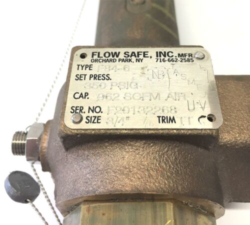 Flow Safe 3/4" "F-80 Series" Spring Operated Safety Valve F84-6 (962SCFM)