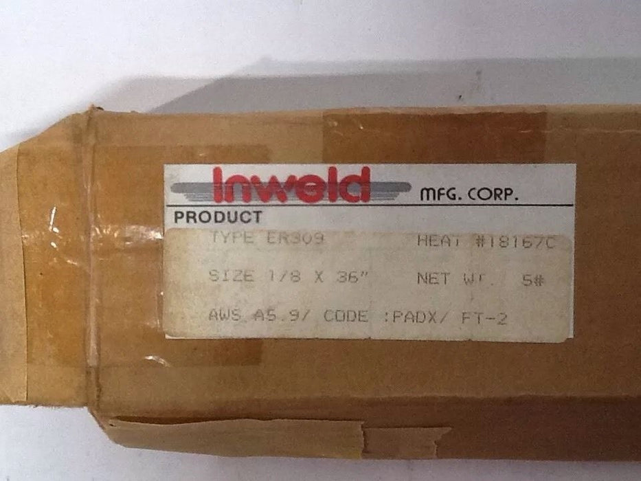 Inweld ER309 Stainless Steel Welding Rod 4 lbs Box NOS