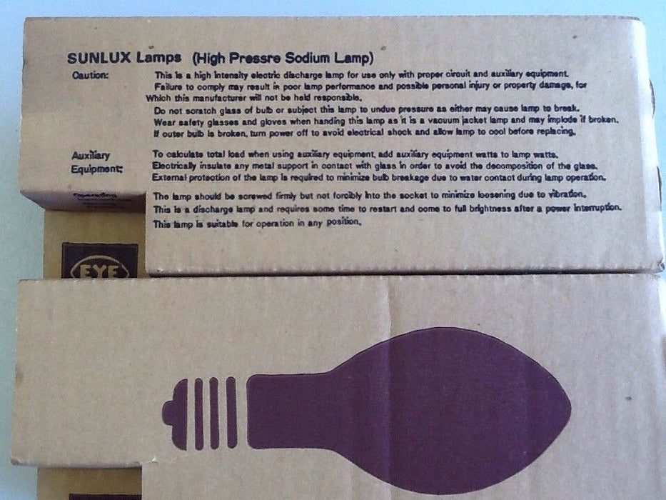 Eye Sunlux LU70 High Pressure Sodium Lamps [2 IN LOT] NOS