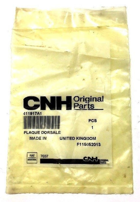 Black Plate for Case New Holland CNH 411917A1 NOS