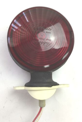 Rubbolite Red Round Tail Light Assembly Model 34 NOS