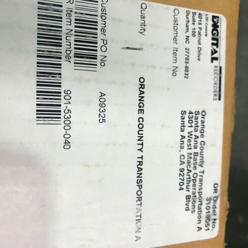 Digital Recorders "Model DR600" Modular Vehicle Logic Unit 901-5300-040 NOS