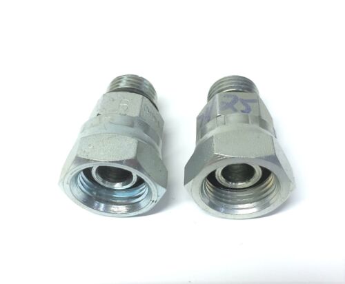 Unbranded Hydraulic Fitting (1/2" Male Pipe x 5/8" Fem. Swivel) [Lot of 2] NOS