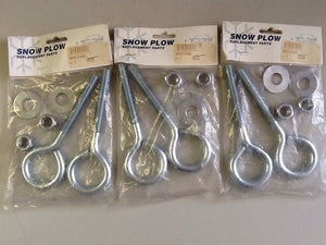 The Boss HDW1744H Eyebolt Set 1/2" With Nuts, Loop Style [3 IN LOT] NOS