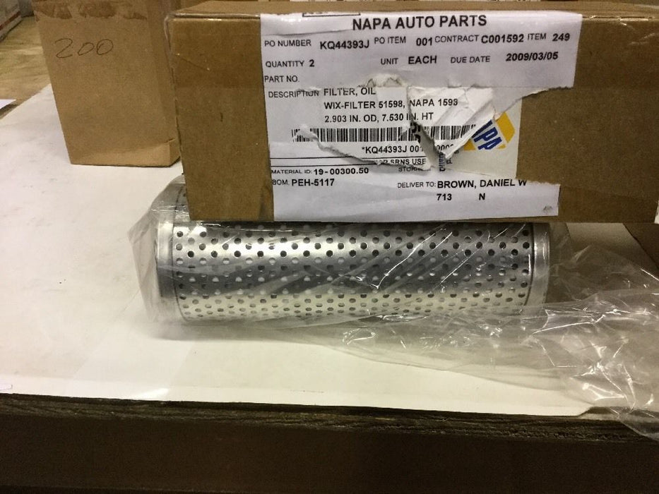 NAPA Hydraulic filter 1598 NOS