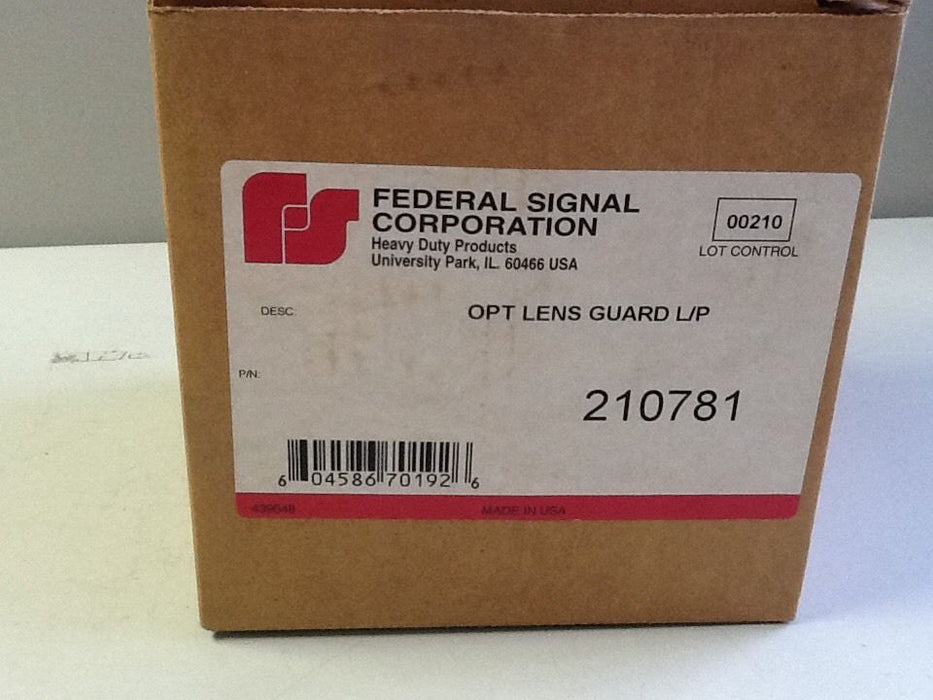 Federal Signal 210781 Lens Guard NOS