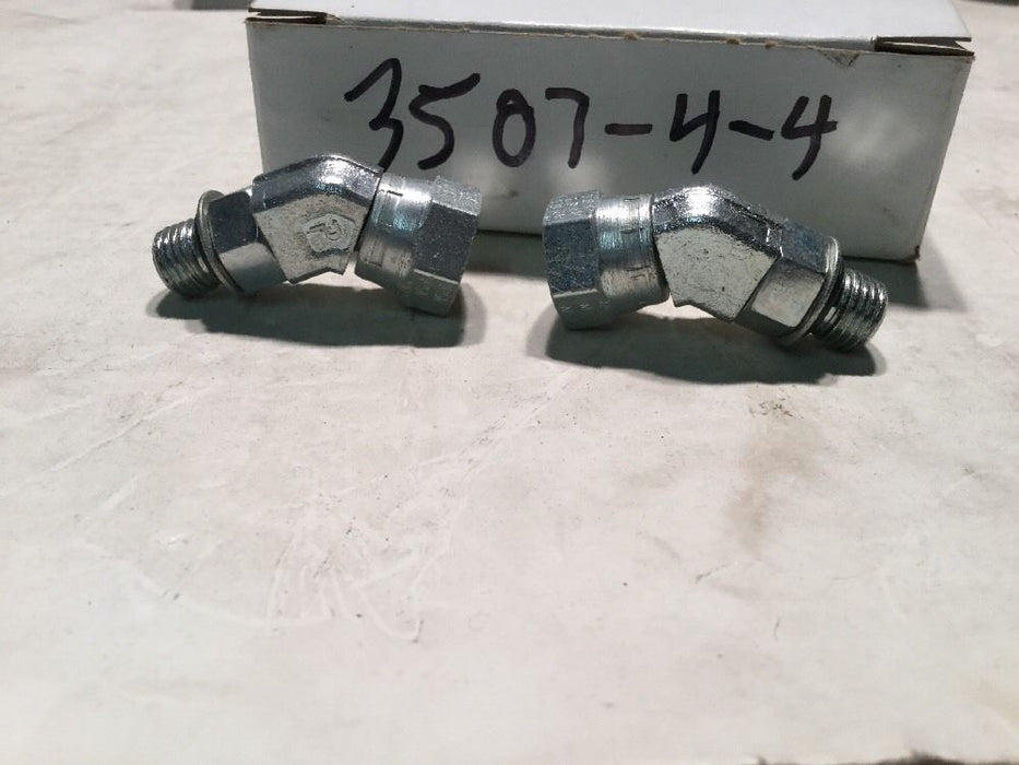 Parker Hydraulic Fittings 3507-4-4 [5 IN LOT] NOS