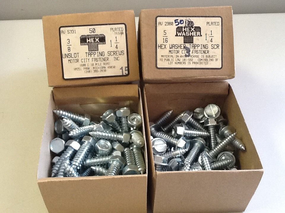 Assortment Of Hexagon Washers Tapping Screw [Approx. 600 In Lot] NOS