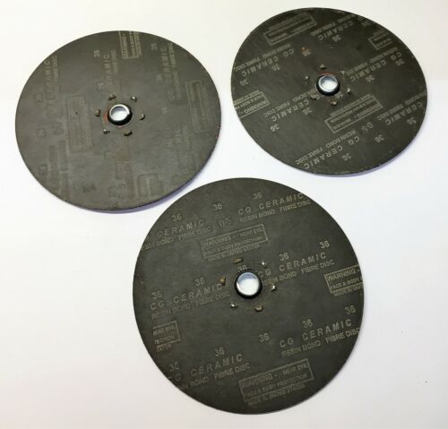 GARD Carbon Steel 36 Grit 7"x5/8-11 Arbor Sanding Disk 5723-7-36 [Lot of 3] NOS