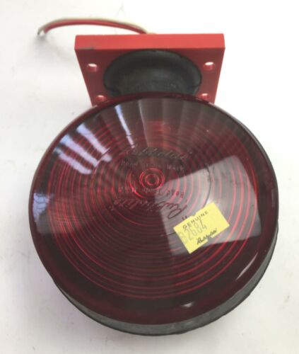 Rubbolite Red Round Tail Light Assembly Model 34 NOS