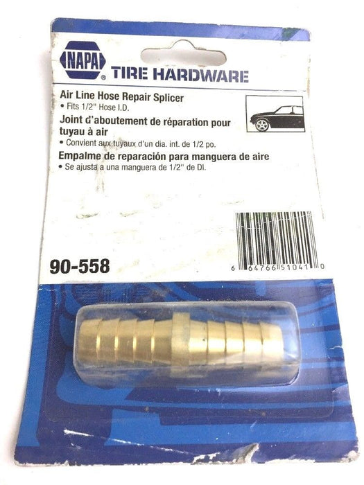 NAPA Tire Hardware 90-558 Air Line Hose Repair Coupler for 1/2" Hose NOS