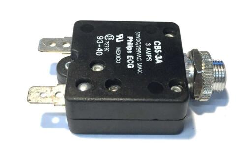 Phillips ECG 3A Circuit Breaker Push Reset CB5-3A NOS