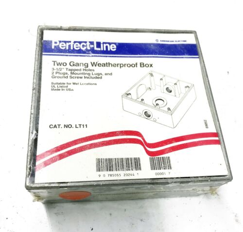 American Electric "Perfect-Line" Two Gang Weatherproof Box LT11 NOS