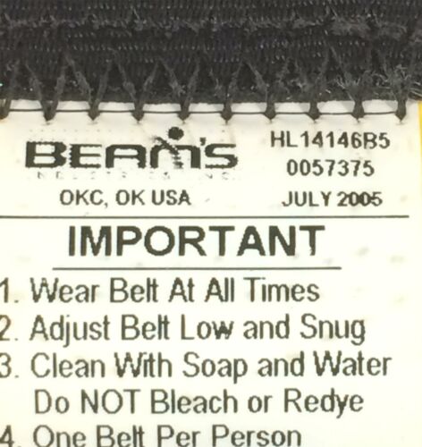 Beam's HL14146B5 0062080 Seat Belt NOS