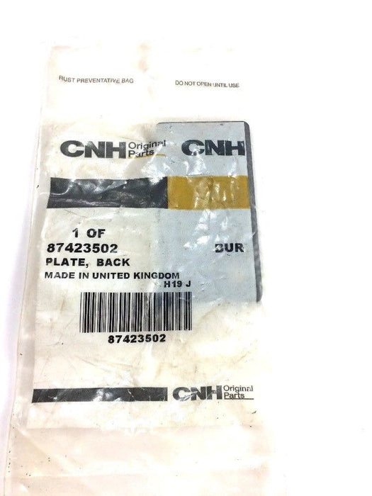 Case New Holland CNH Plate, Back 87423502 NOS